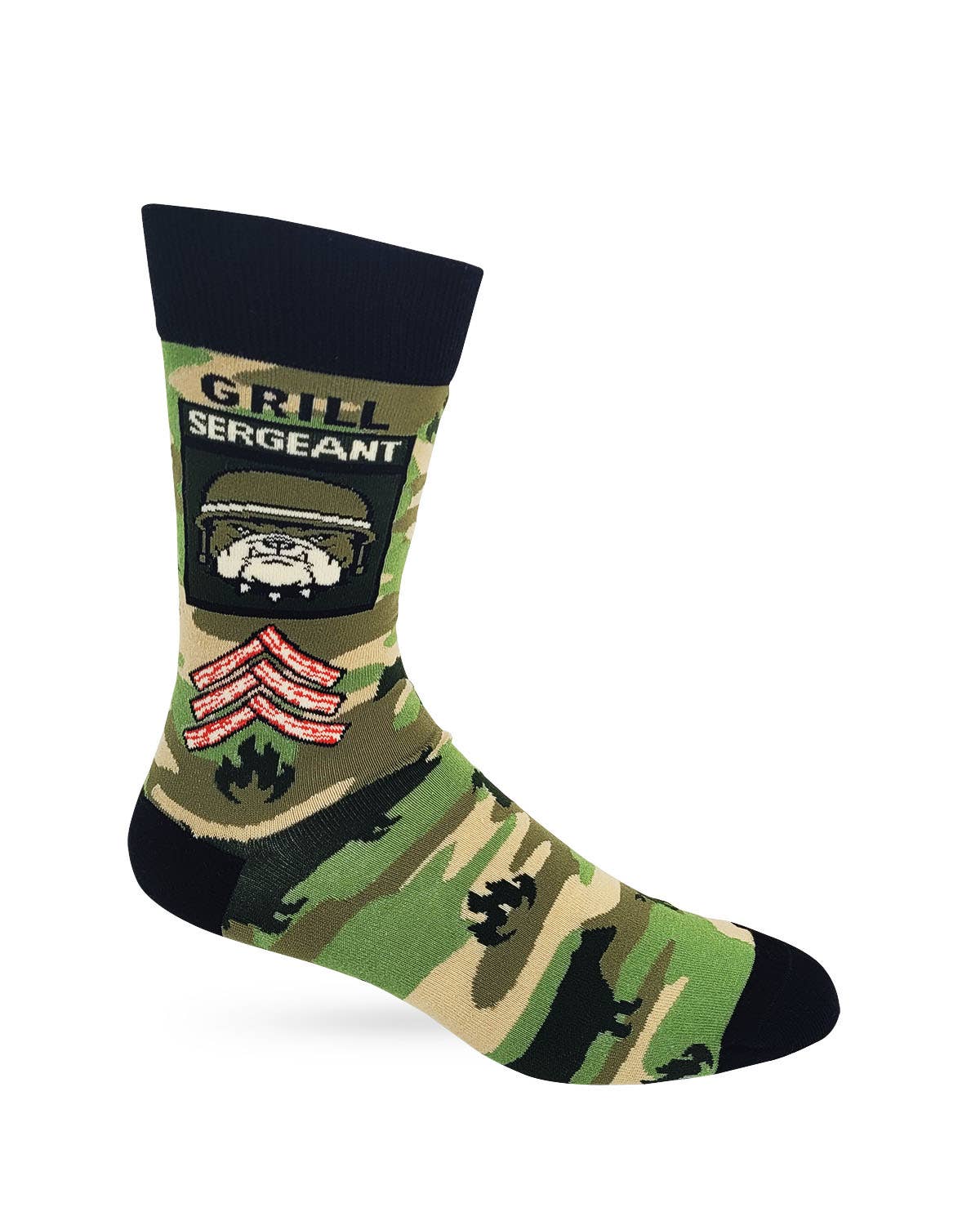 Grill Sergeant Cookout Grilling BBQ Men's Novelty Crew Socks — Fabdaz