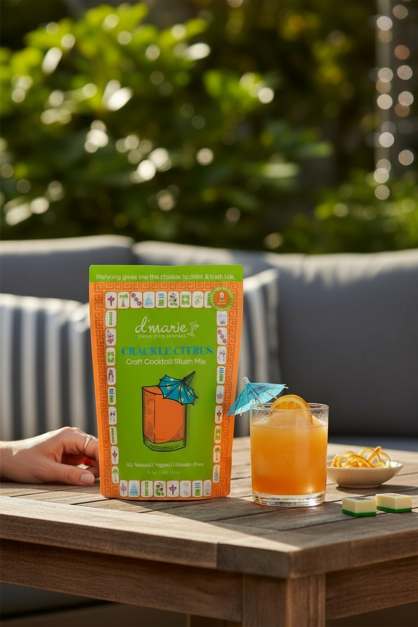 Crackle Citrus Mahjong Cocktail - Ready-To-Freeze Cocktail — d'marie inc. drink mix