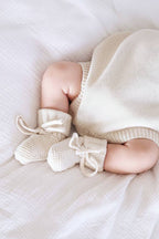 Knit Baby Booties | Ash — Caden Lane Baby Accessories
