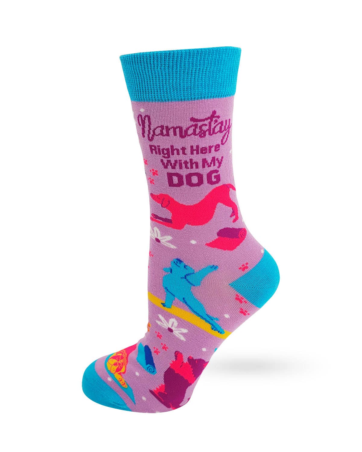 Namastay Right Here with My Dog Women's Crew Socks — Fabdaz