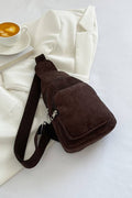 Corduroy Zipper Sling Bag — UNISHE Bags and Totes