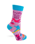 Namastay Right Here with My Dog Women's Crew Socks — Fabdaz
