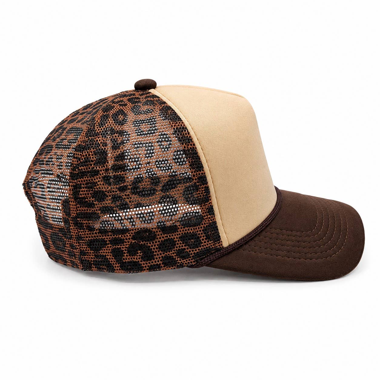 Leopard Pattern Mesh Foam Trucker Hat — Hatzzi Hats & Caps