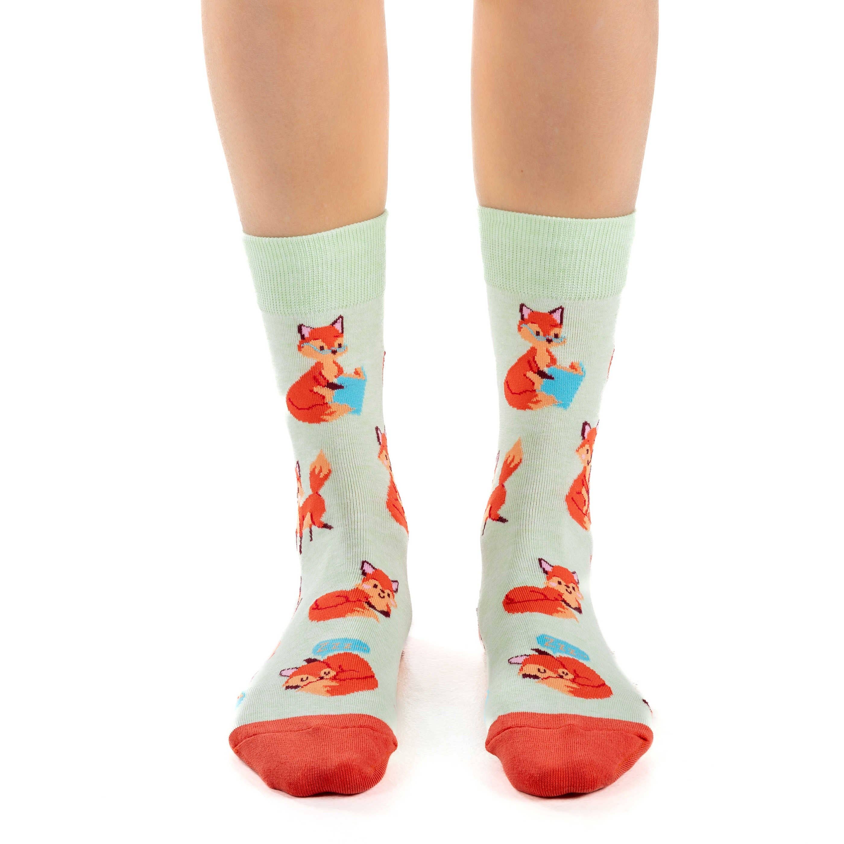 Women's Cute Fox Socks — Good Luck Sock
