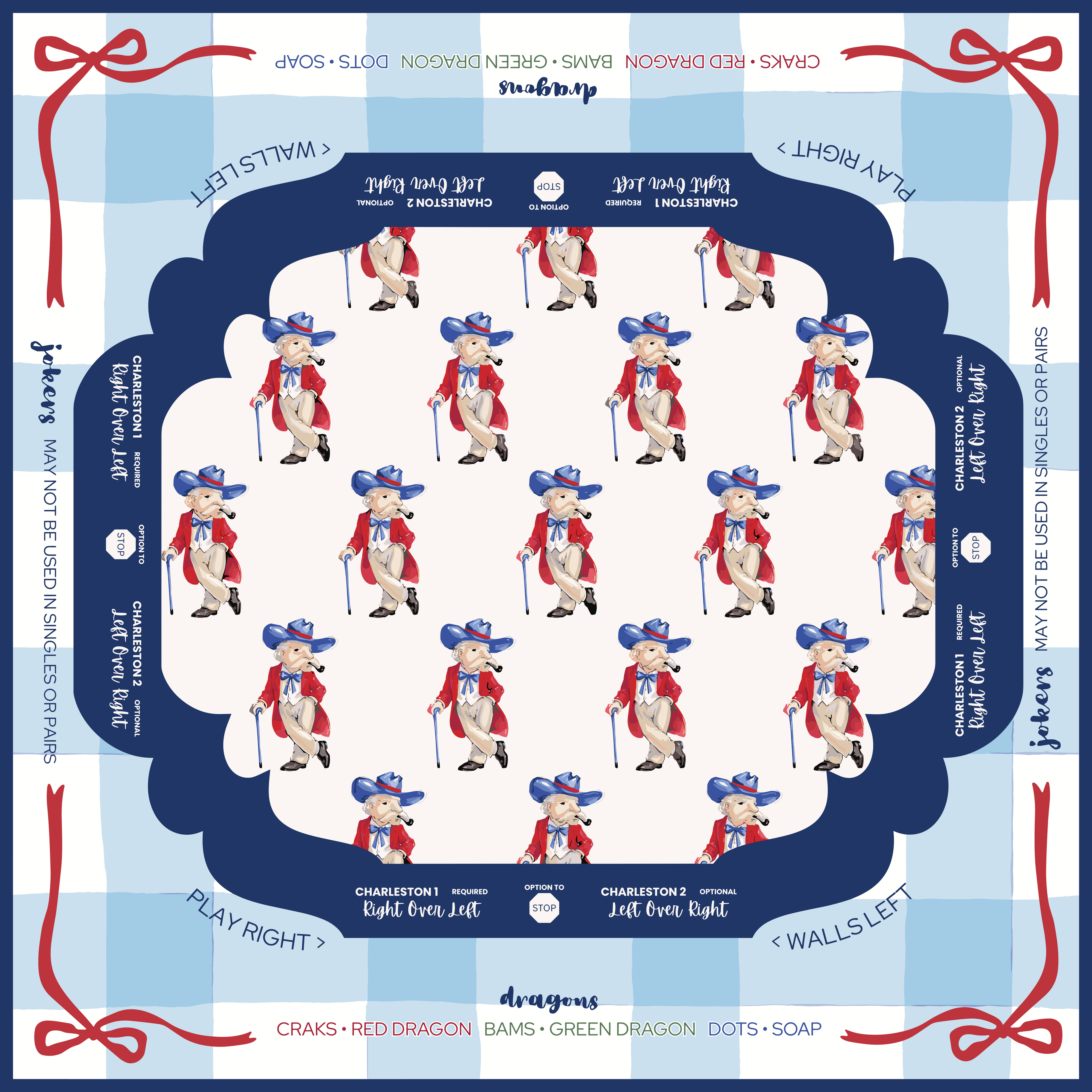Colonel Reb Mahjong Mat • Preorder — Charlotte Rose & Co.