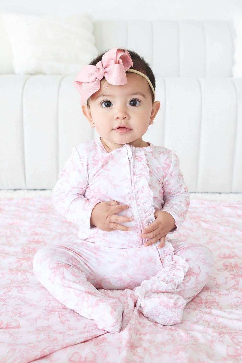 Fancy Frills Ruffle Zipper Footie — Caden Lane Baby Sleepwear