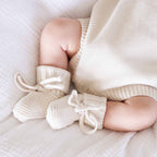 Knit Baby Booties | Ash — Caden Lane Baby Accessories