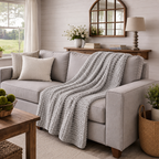 Textured Waffle Large Throw Blanket - 60"x80" - Premium blanket from Fennco Styles - Just $38! Shop now at Pat's Monograms