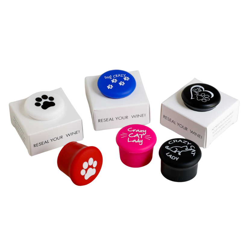 Paws & Pour Wine Stoppers — CapaBunga® wine accessories