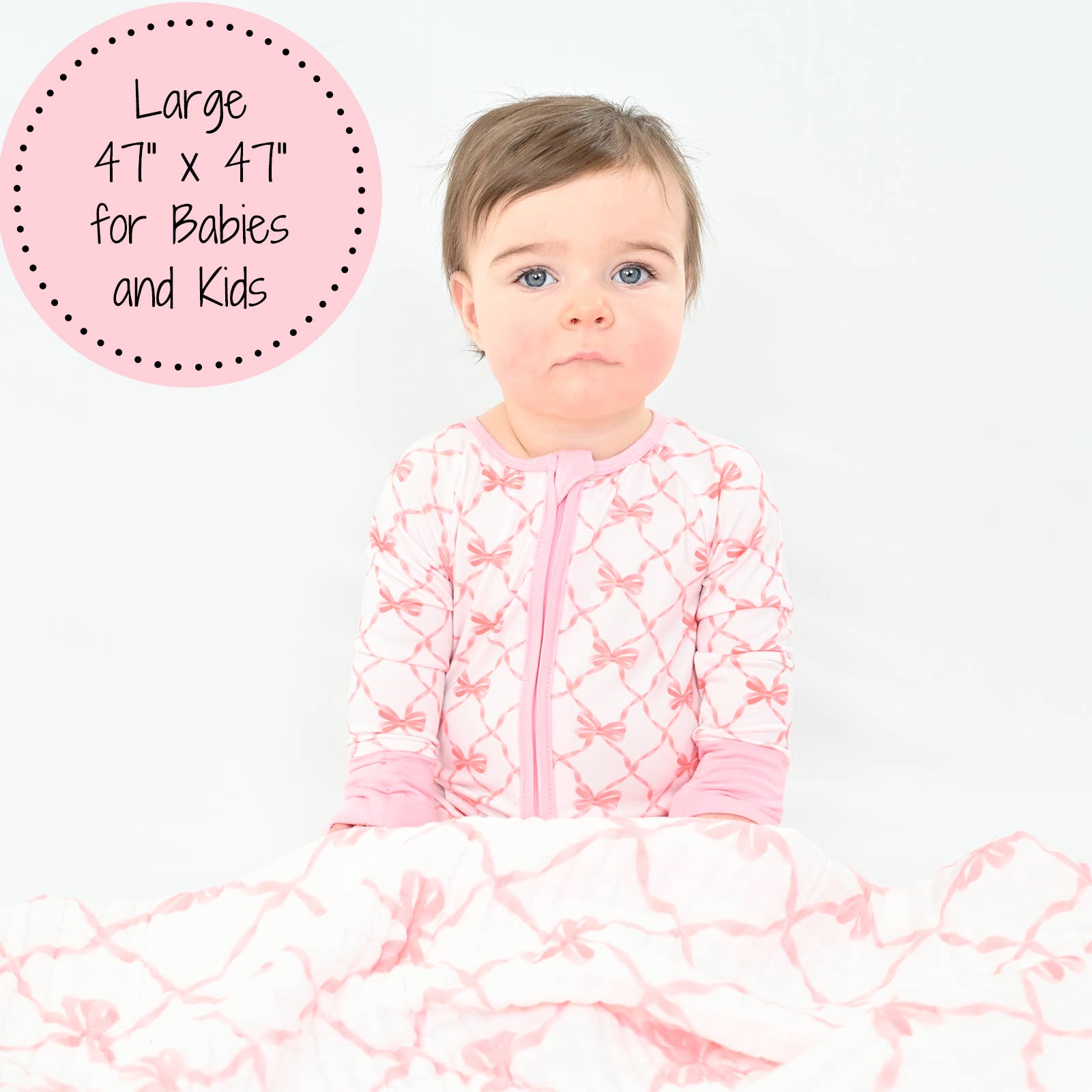Muslin Quilt Baby & Kids Blanket Beautiful Bows — LollyBanks Baby Blanket