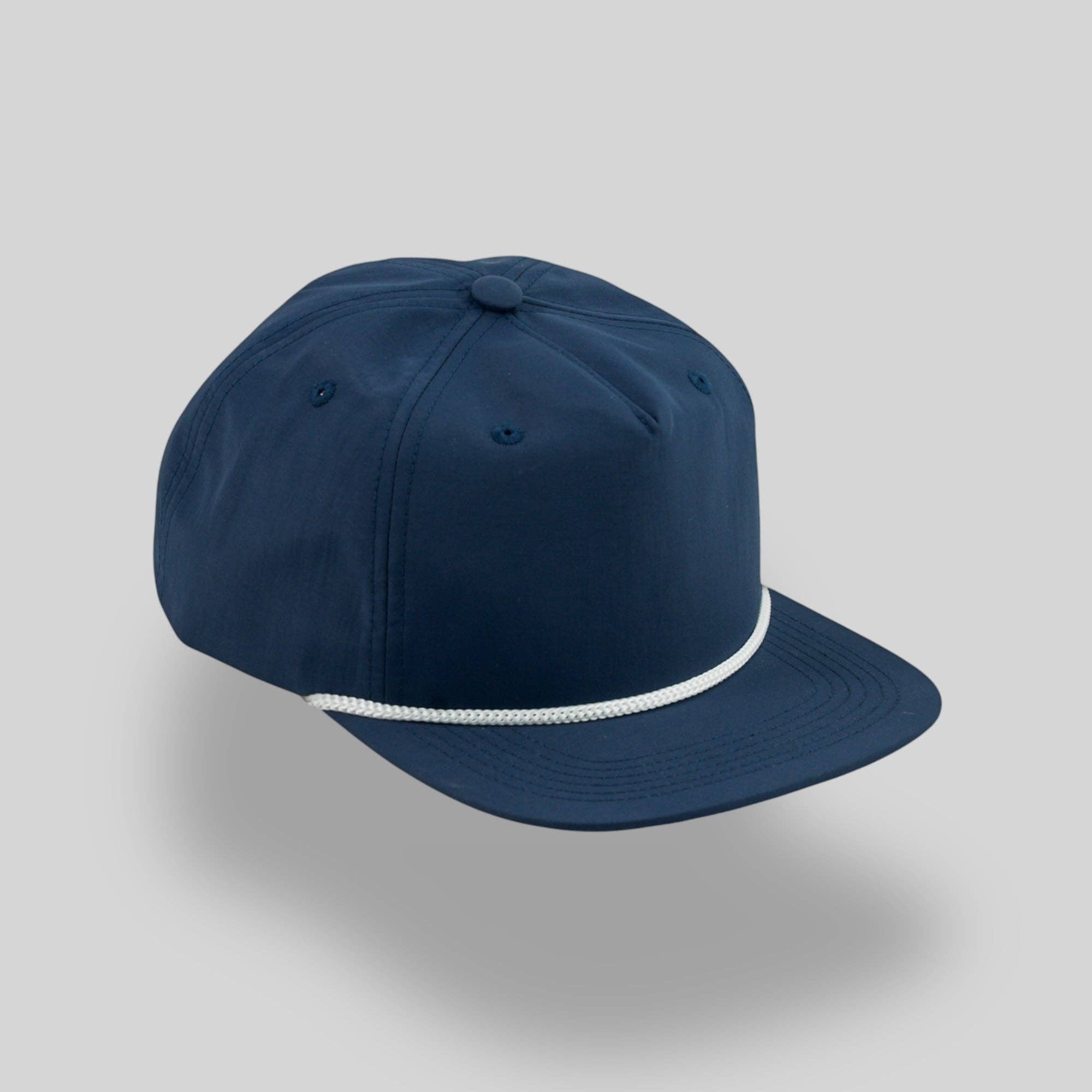 Navy / White Rope — Blank Rope Hats Hats & Caps
