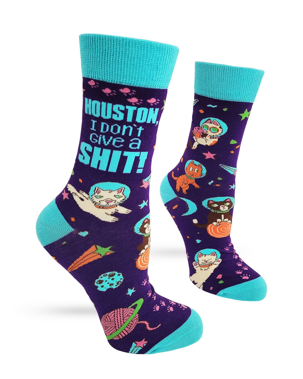 Houston I Don't Give a Shit Women's Crew Socks — Fabdaz