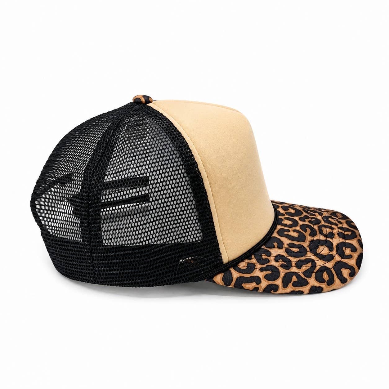 Leopard Pattern Mesh Foam Trucker Hat — Hatzzi Hats & Caps