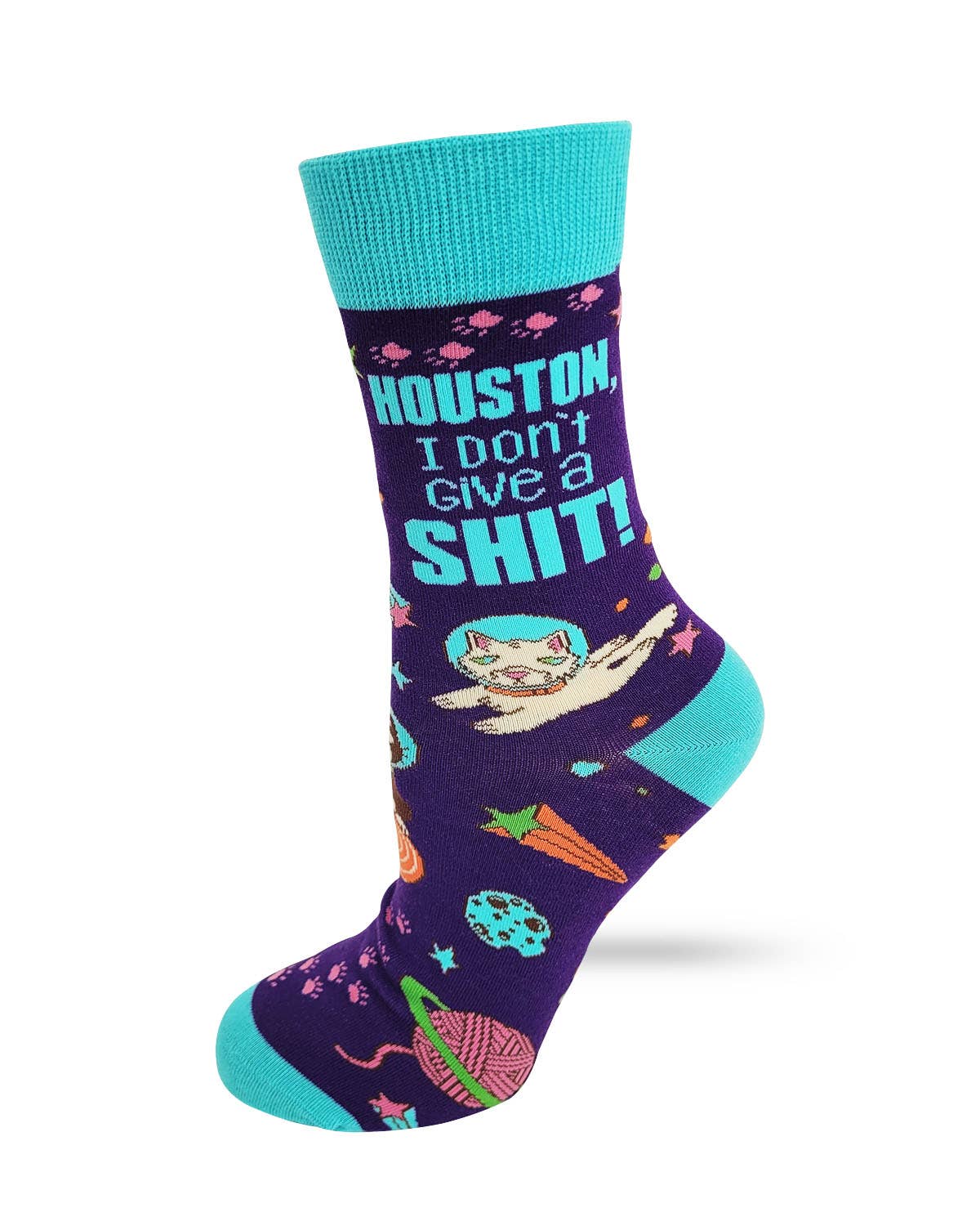 Houston I Don't Give a Shit Women's Crew Socks — Fabdaz