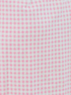 SoftSnooze™ Baby Girls Cotton Modal Pink Gingham Ruffle Knotted Sleep Gown & Bow Hat Set