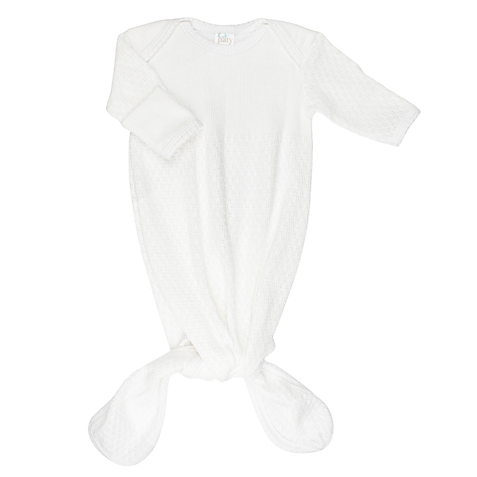 Paty Knit Knotted Overlap Shoulder Gown — Baby Sleepwear