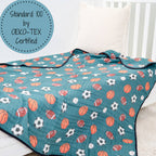 Muslin Quilt Baby & Kids Blanket Little Athlete Sporty — LollyBanks Baby Blanket