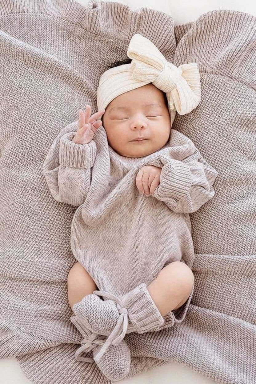 Knit Sweater Bubble Romper — Caden Lane
