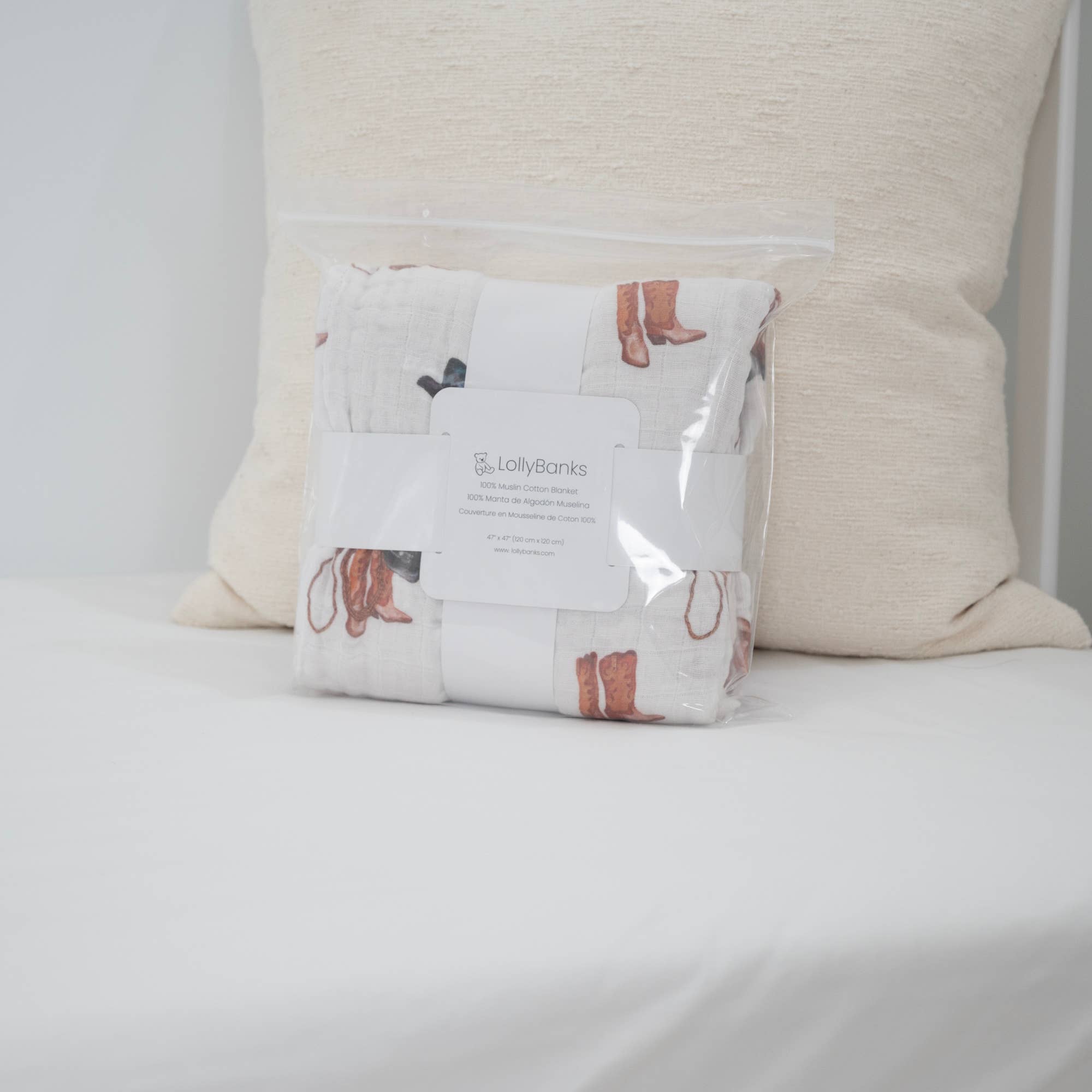 Muslin Quilt Baby & Kids Blanket Better in Boots — LollyBanks Baby Blanket