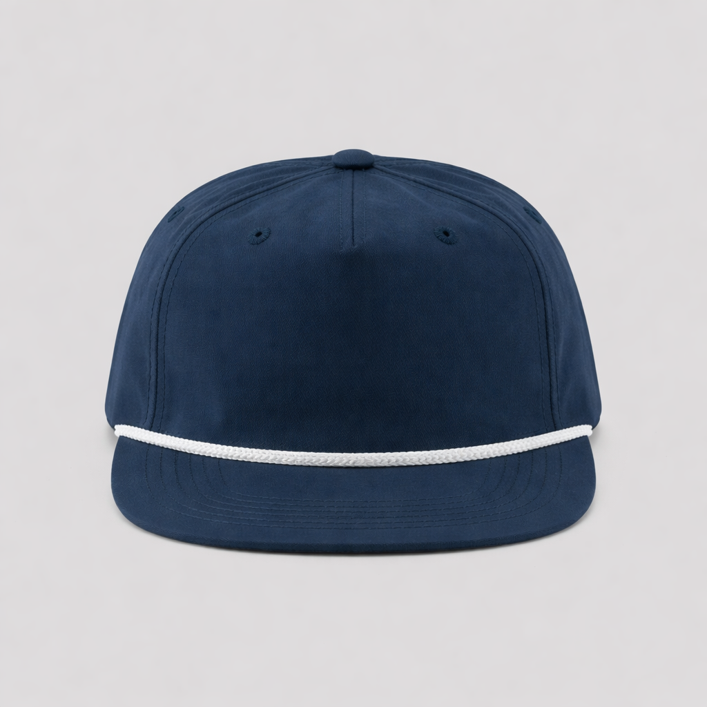 Navy / White Rope — Blank Rope Hats Hats & Caps