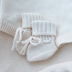 Knit Baby Booties | Ash — Caden Lane Baby Accessories