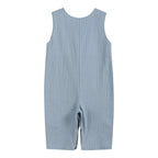 Light Blue Pinstripe Turkey Smocked Overalls — Lil Cactus Baby & Toddler Outfits