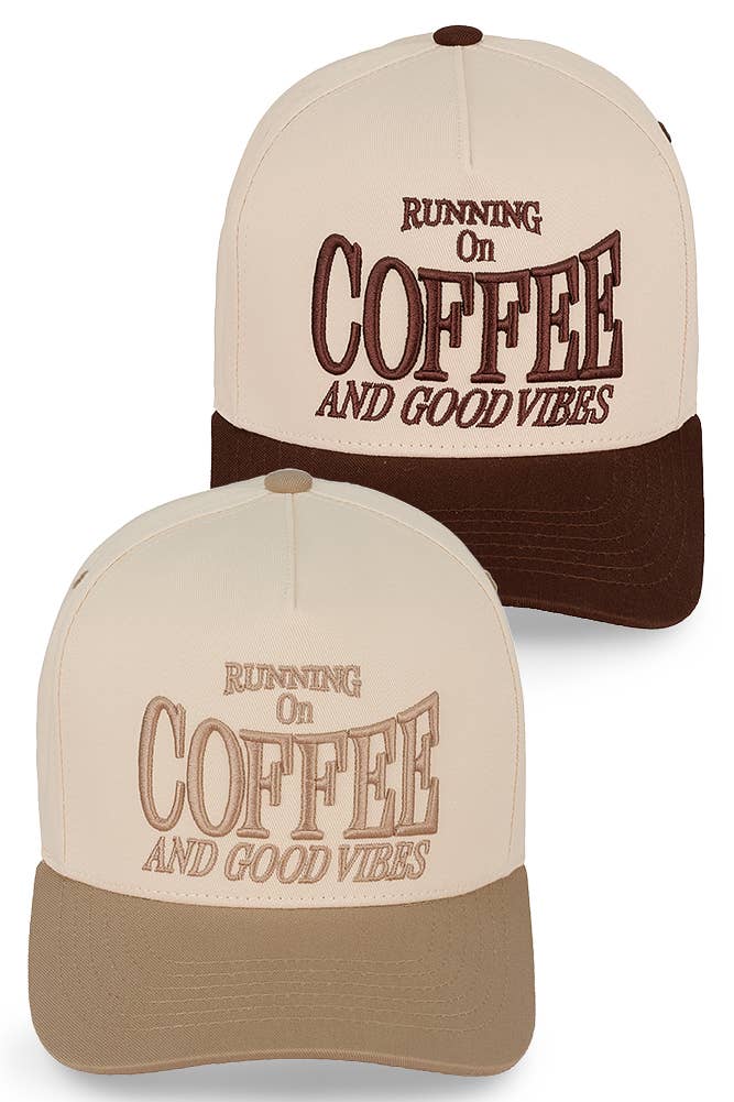 C.C RUNNING ON COFFEE AND GOOD VIBES Trucker Cap — Hana