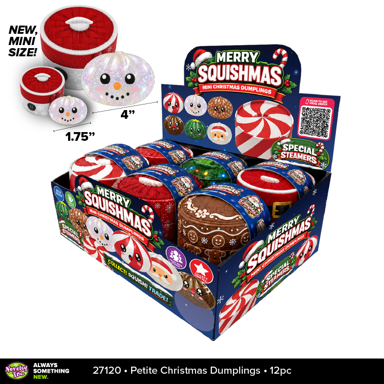 Fun Doh Petite (Mini) Squishy Christmas Dumplings Toy — Novelty Brands