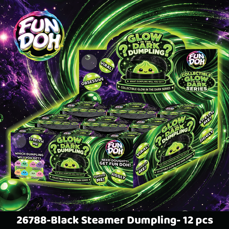 Fun Doh Glow In The Dark Mystery Dumpling Black Baskets — Novelty Brands