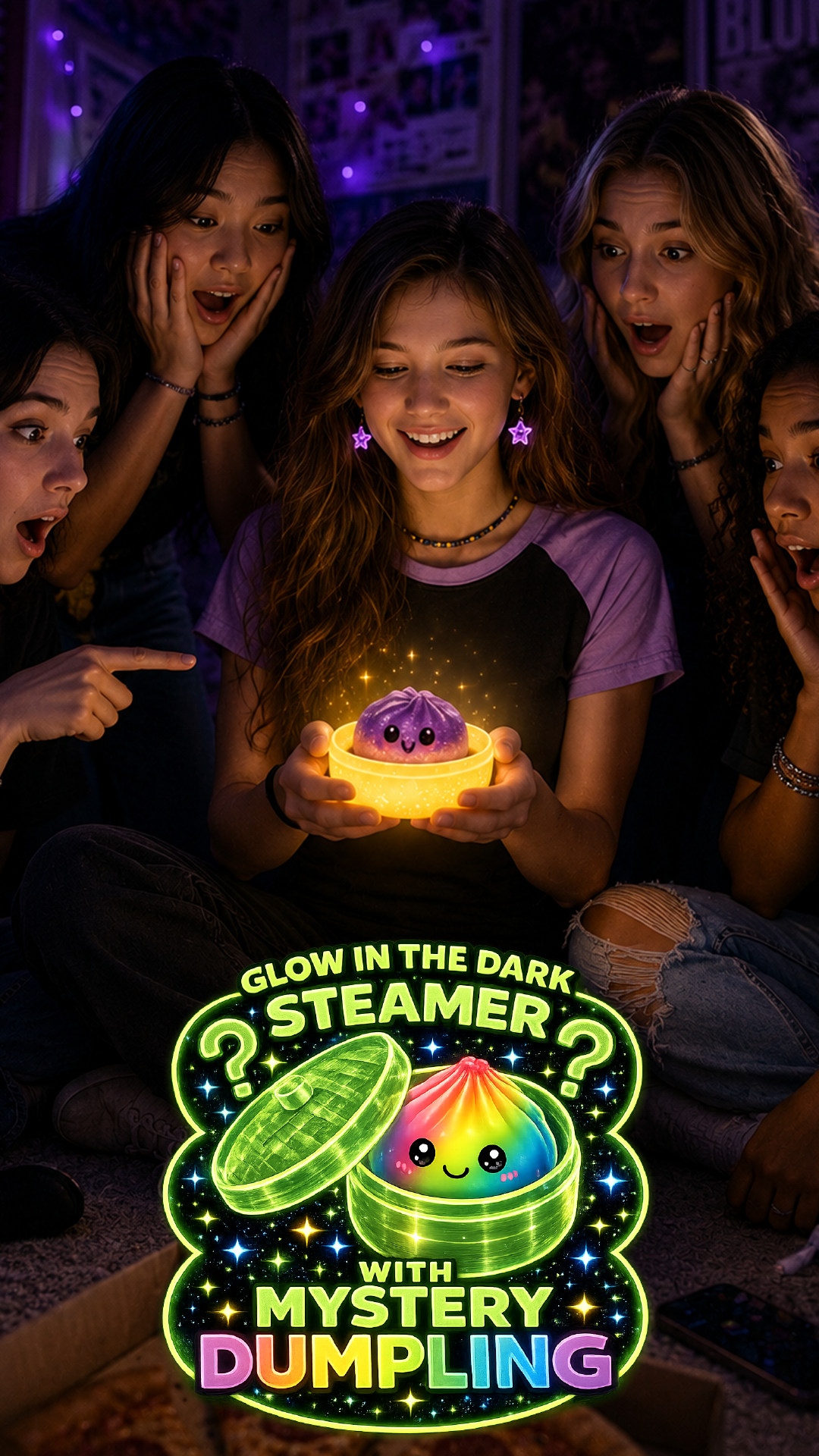 Glow-in-the-Dark Mystery Dumpling Squishy Toy — Novelty Brands