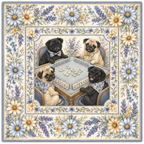 Pug & Petals — Pug Mahjong Mat | Paws & Tiles Collection - Premium Mahjong from Told in Tiles - Just $80! Shop now at Pat's Monograms