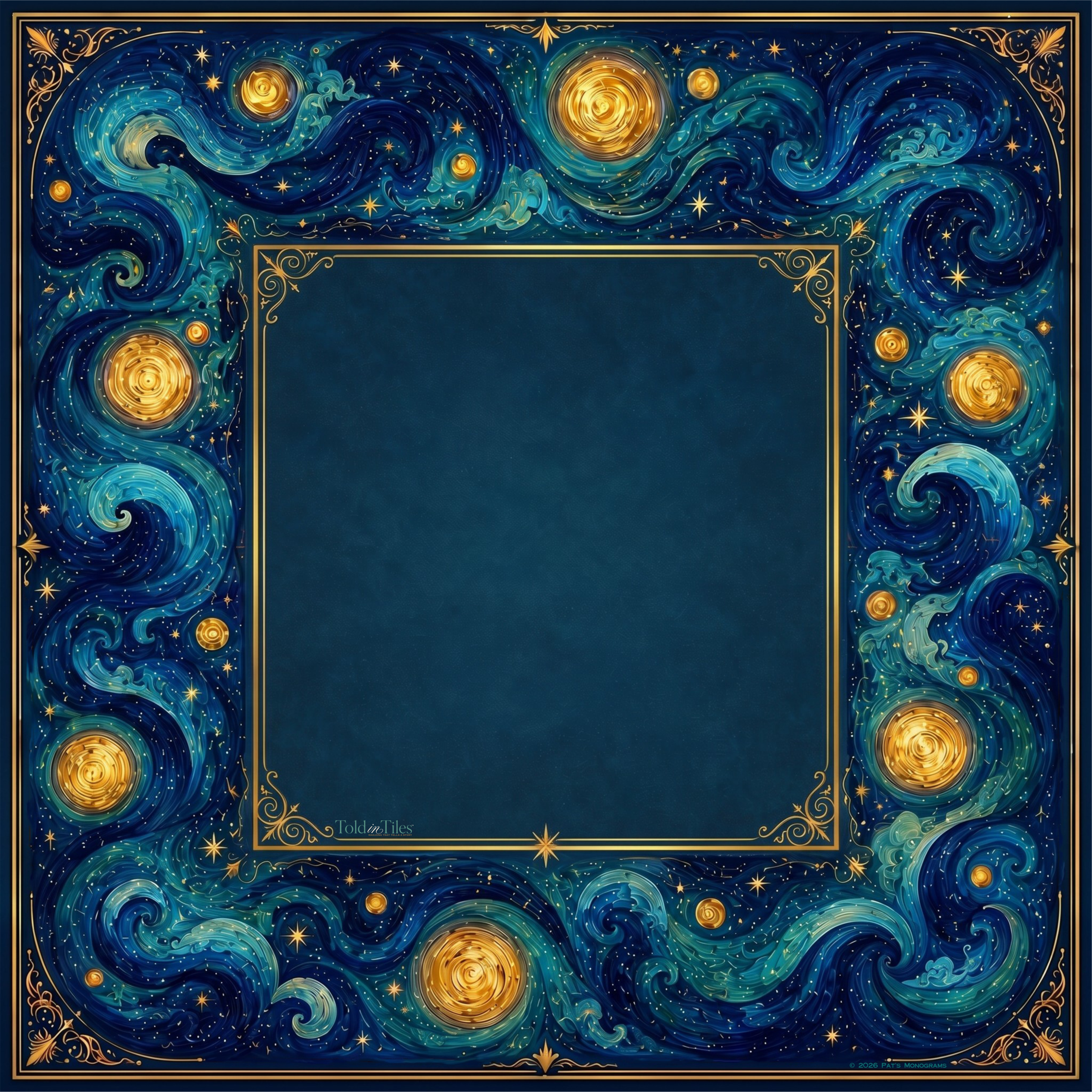 Starry, Starry Night — Van Gogh Mahjong Mat - PREORDER — Told in Tiles