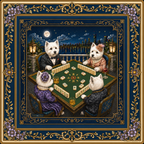 The White Tie Affair Mahjong Mat | Westie | Paws & Tiles Collection - PREORDER — Told in Tiles