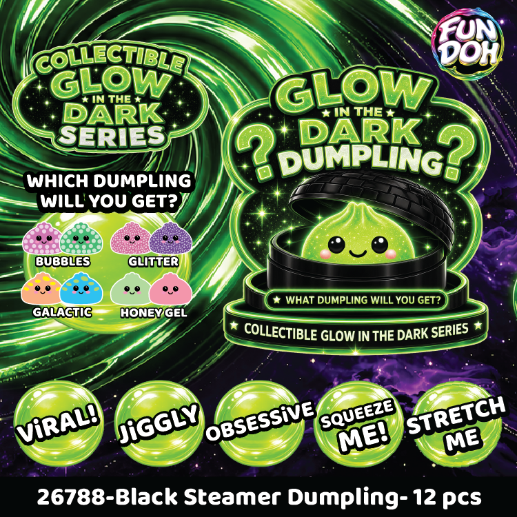 Fun Doh Glow In The Dark Mystery Dumpling Black Baskets — Novelty Brands