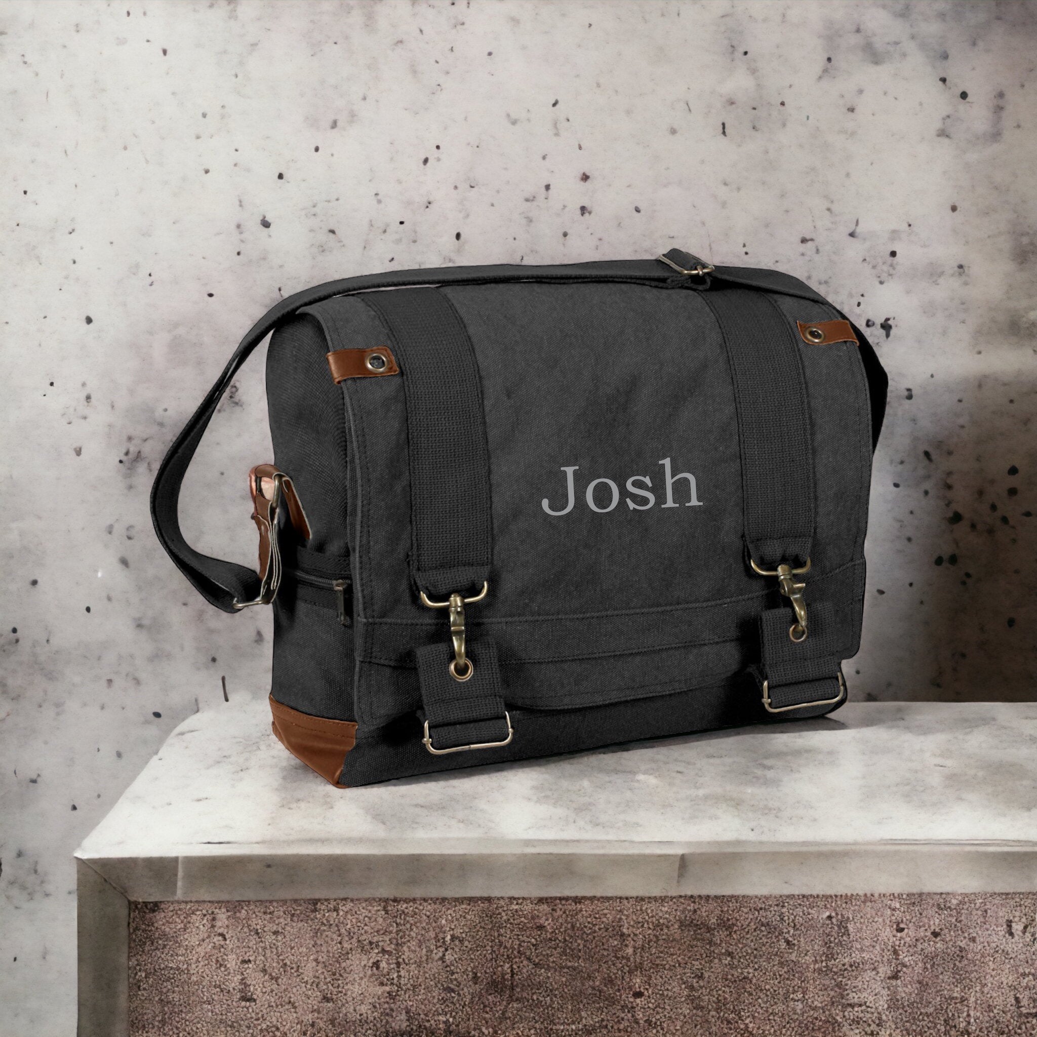 Vintage Canvas B-15 Pilot Messenger Bag - Premium Bags and Totes from Rothco - Just $78.95! Shop now at Pat's Monograms