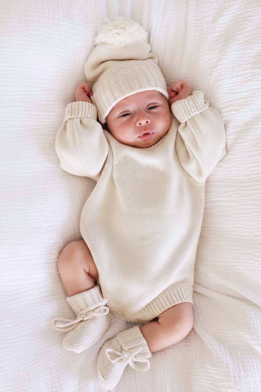 Knit Sweater Bubble Romper — Caden Lane
