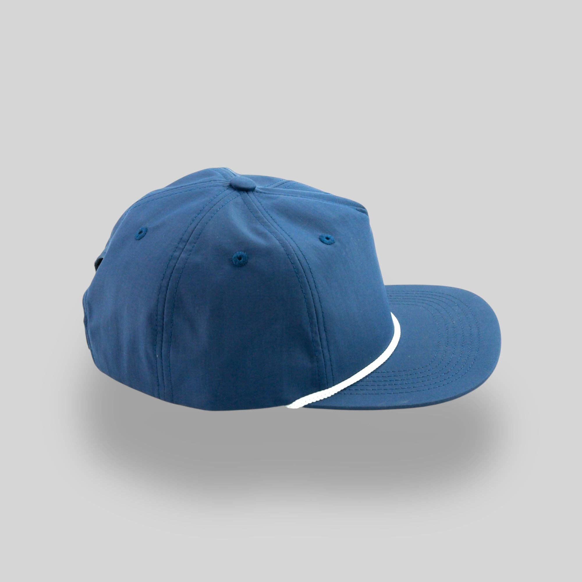 Navy / White Rope — Blank Rope Hats Hats & Caps