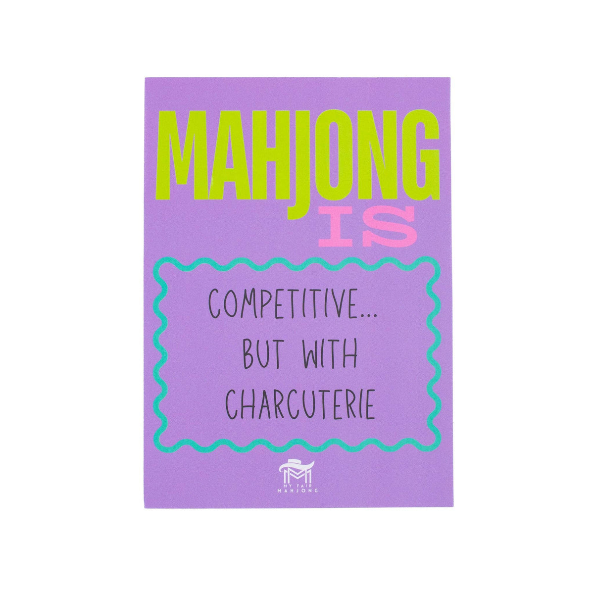 MAHJONG SHUFFLE CARD  |  Mahjong Is Series  |  Sized to Store with League Cards