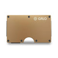 GRID Wallet gold aluminum slim minimalist card-stacking wallet