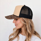 Leopard Pattern Mesh Foam Trucker Hat — Hatzzi Hats & Caps