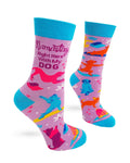 Namastay Right Here with My Dog Women's Crew Socks — Fabdaz
