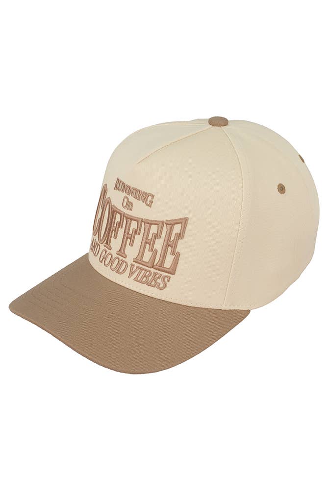 C.C RUNNING ON COFFEE AND GOOD VIBES Trucker Cap — Hana