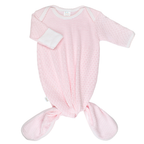 Paty Knit Knotted Overlap Shoulder Gown — Baby Sleepwear