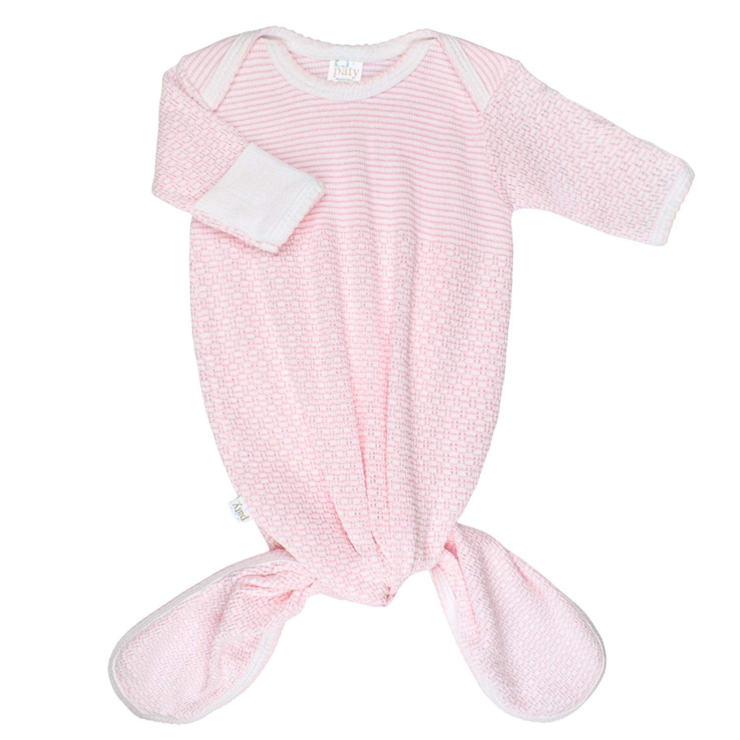 Paty Knit Knotted Overlap Shoulder Gown — Baby Sleepwear