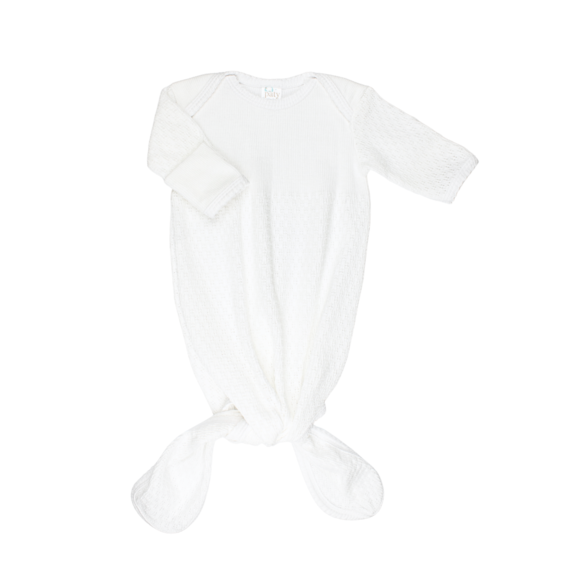 Paty Knit Knotted Overlap Shoulder Gown — Baby Sleepwear