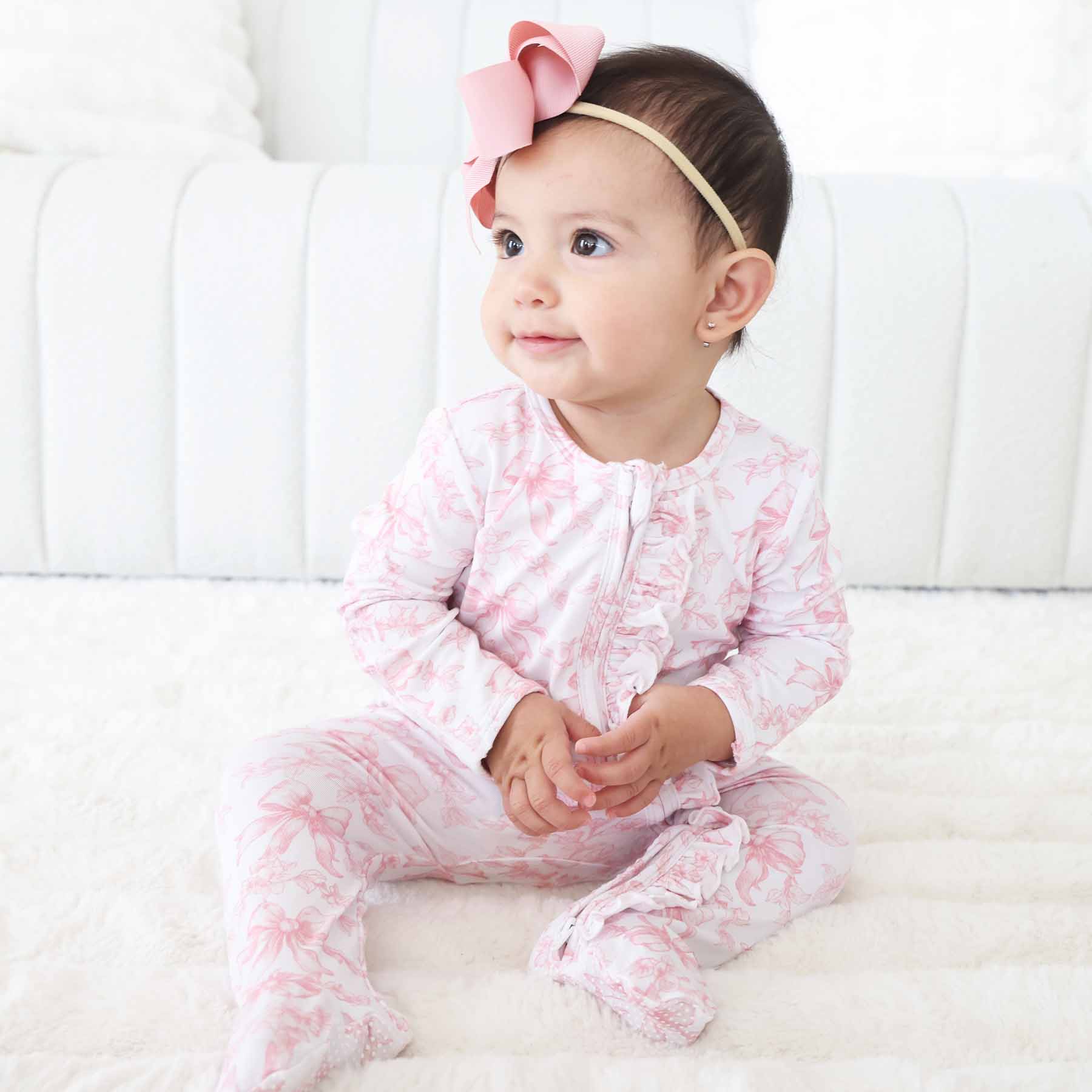 Fancy Frills Ruffle Zipper Footie — Caden Lane Baby Sleepwear