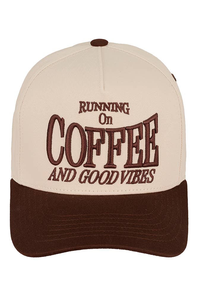 C.C RUNNING ON COFFEE AND GOOD VIBES Trucker Cap — Hana