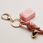 Mahjong Keychain | Heart Charm & Rope — Frem