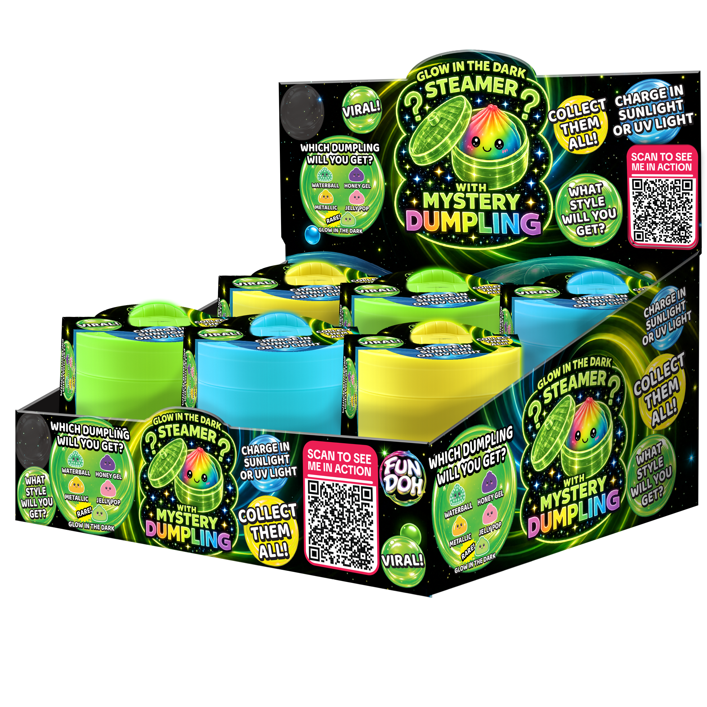 Glow-in-the-Dark Mystery Dumpling Squishy Toy — Novelty Brands
