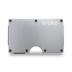GRID Wallet silver aluminum slim minimalist card-stacking wallet